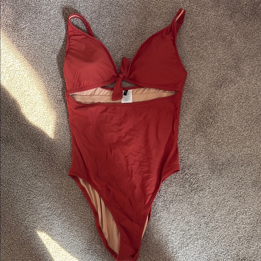 J. Crew Red One Piece Swimsuit